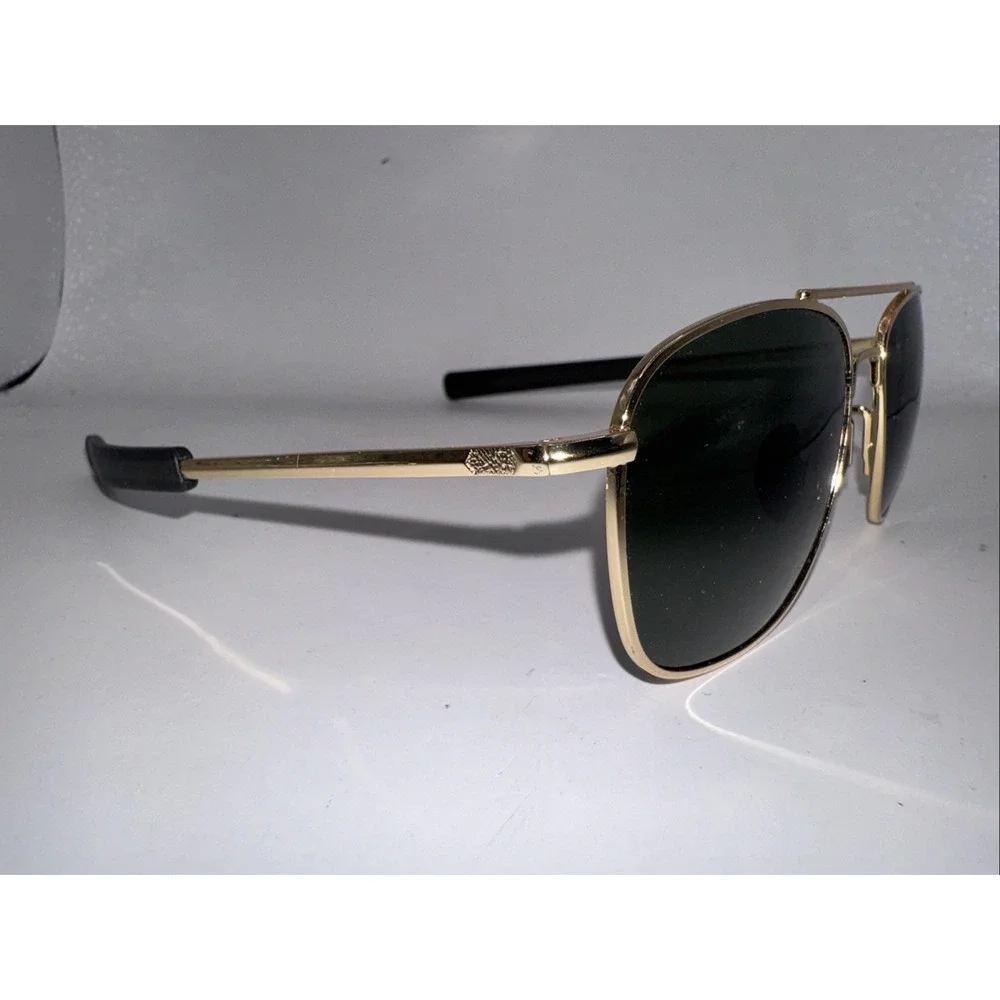 Sungait A285 54/18/145 Sunglasses Aviator Black Metal Frame With Grips S9